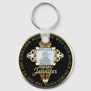 Chaveiro Adicionar Memorial de Mensagem Fotográfica Cruzada