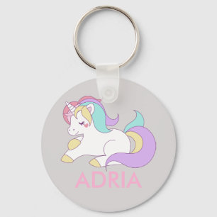 Chaveiro Adicionar seu nome Cute Magical Unicorn Personaliz