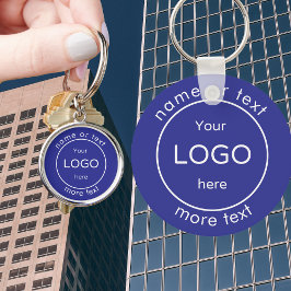 Chaveiro Adicione o logotipo do compro empresarial a azul
