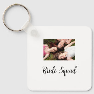 Chaveiro Adicione o seu nome de foto: bridesmaid squad brid