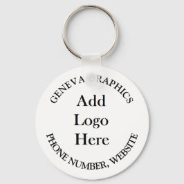Chaveiro Adicione seu logotipo e informações comerciais