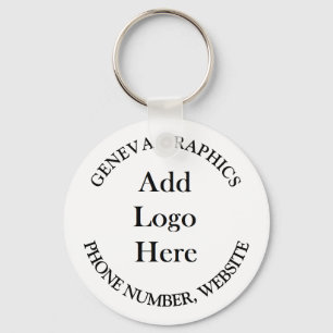 Chaveiro Adicione seu logotipo e informações comerciais