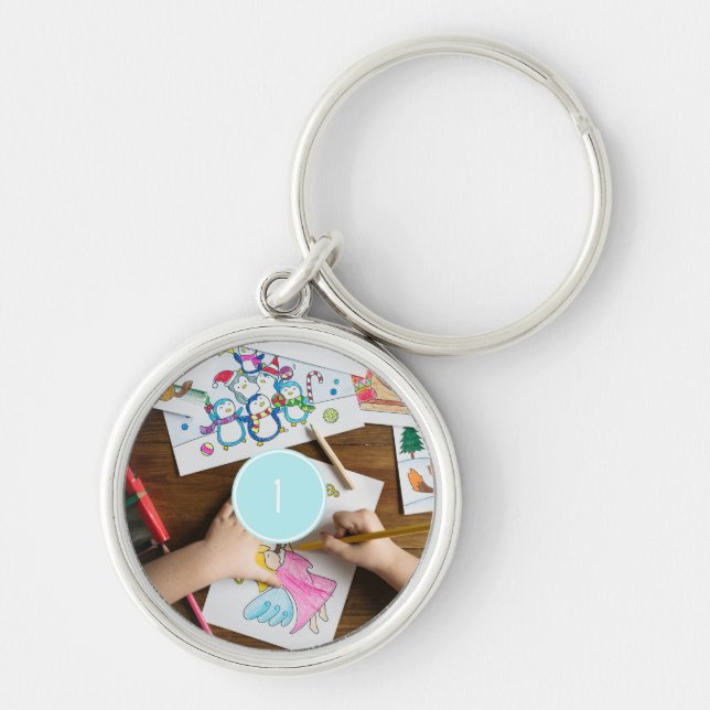 Chaveiro Adicione seu próprio Keyring personalizável de fot (Frente)