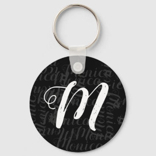 Chaveiro adicione seus próprios nome & inicial para criar