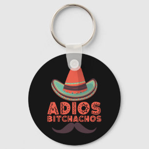 Chaveiro Adios Bitchachos Sombrero Retro Cinco De Mayo