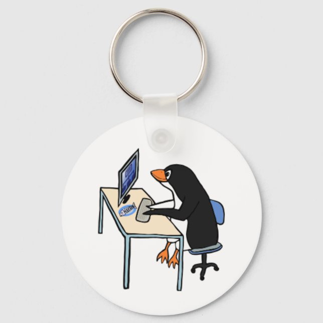 Chaveiro administrador de sistema do penguin tux (Frente)