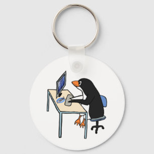Chaveiro administrador de sistema do tux do pinguim