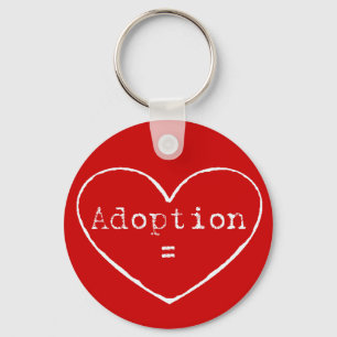 Chaveiro Adopção = amor no branco