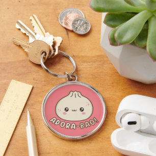 Chaveiro Adora-Bao Cute Kawaii Bao Dumpling Pun Lover