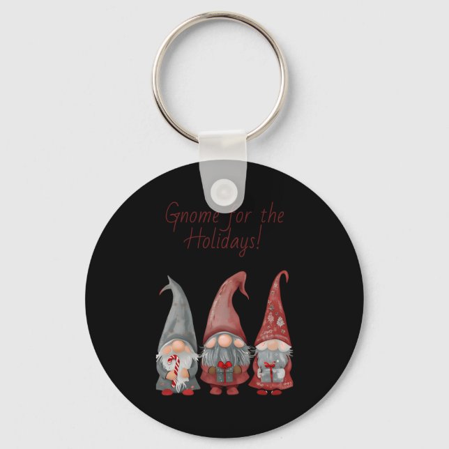 Chaveiro Adorable Christmas Gnomes With Holiday Cheer T Shi (Frente)
