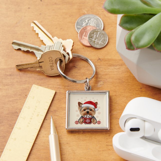 Chaveiro Adorable Christmas Yorkshire Terrier (Mesa)