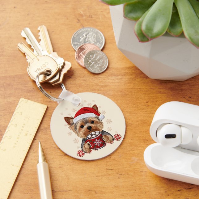Chaveiro Adorable Christmas Yorkshire Terrier (Mesa)