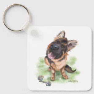Chaveiro Adorável cachorrinho de desenho animado Pastor Ale