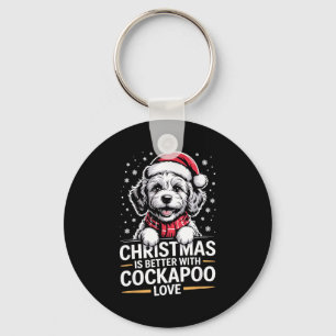 Chaveiro Adorável cachorrinho de Natal O Natal é melhor com