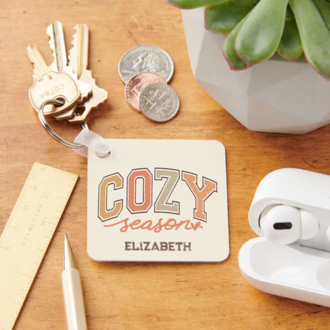 Chaveiro Adorável "Cozy Season" Personalizado (Mesa)