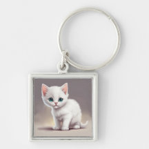 Adorável gatinho branco