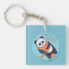Chaveiro adorável panda precisa de chamada matinal