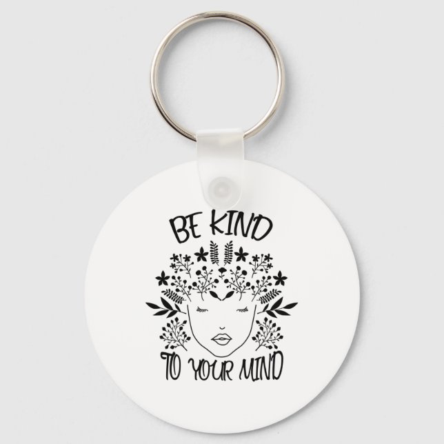 Chaveiro Adorável Para Sua Mente Sensibilização Para A Saúd (Frente)