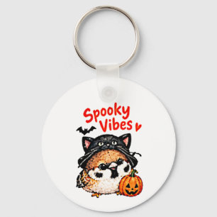 Chaveiro Adorável Pardal de Halloween Chibi Mangá Anime Des