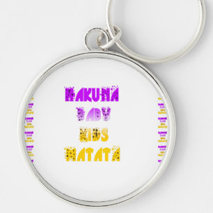 Chaveiro Adorável Roxo e Amarelo Hakuna Matata Baby Kids G