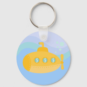 Chaveiro Adorável Submarino Amarelo Submerso Debaixo d'Água