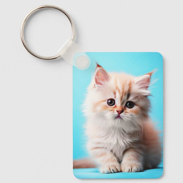 Chaveiro Adorável White Kitten Potrait- 54971 (Frente)