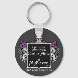 Chaveiro adornado com seu próprio casaco de braços