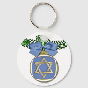 Chaveiro Adorno de impressão judaica Hanukkah Estrela de Da