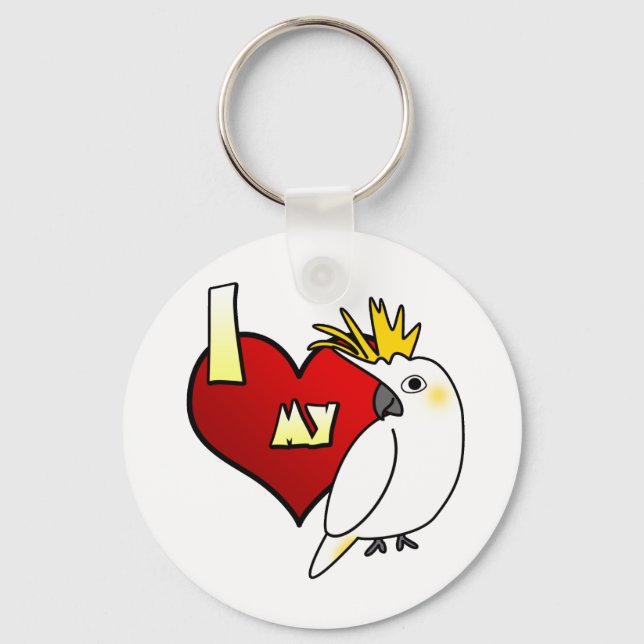 Chaveiro Adoro a minha Cockatoo Citron (Frente)