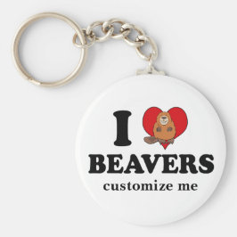 Chaveiro Adoro Beavers Engraçado.