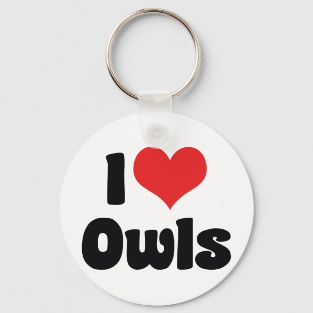 Chaveiro Adoro Corações - Coruja Lover (Frente)