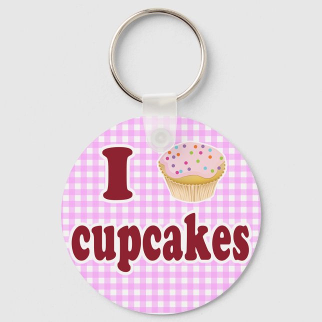 Chaveiro Adoro Cupcakes (Frente)