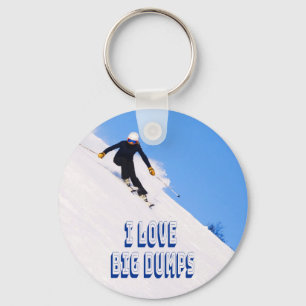 Chaveiro Adoro Descida de esqui de neve grande