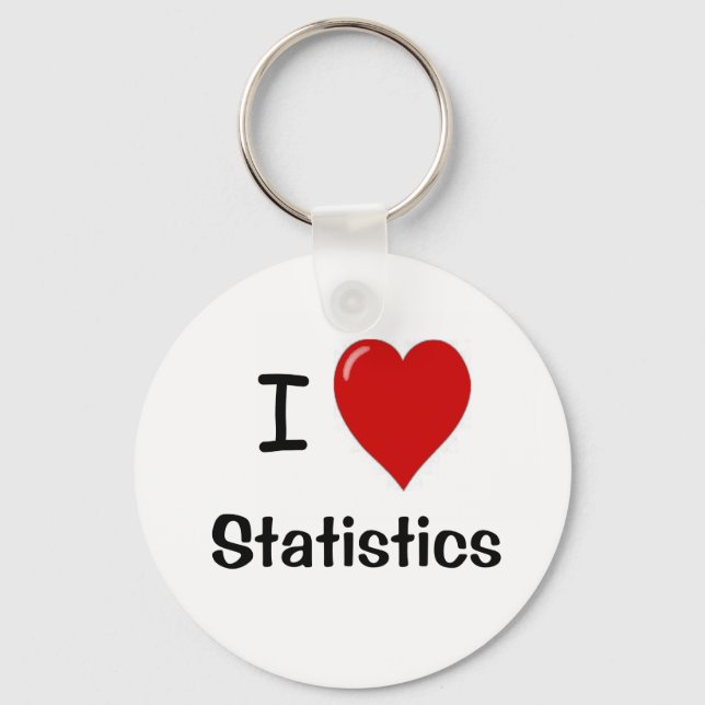 Chaveiro Adoro Estatísticas - I Heart Statistics (Frente)