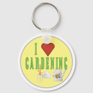 Chaveiro Adoro Gardening Illustrated Text