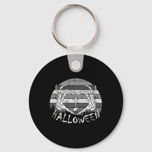 Chaveiro Adoro Halloween Engraçado Mãos Ossas Caveiras Repe