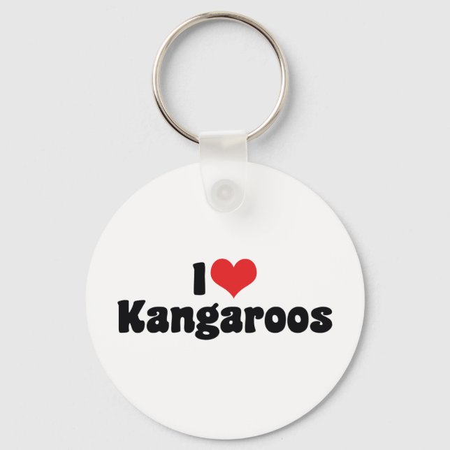 Chaveiro Adoro "Heart Kangaroos" - Kangaroo Lover (Frente)