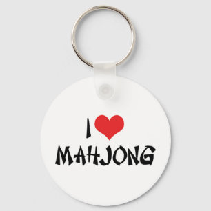 Chaveiro Adoro Heart Mahjong - Mah Jong Lover