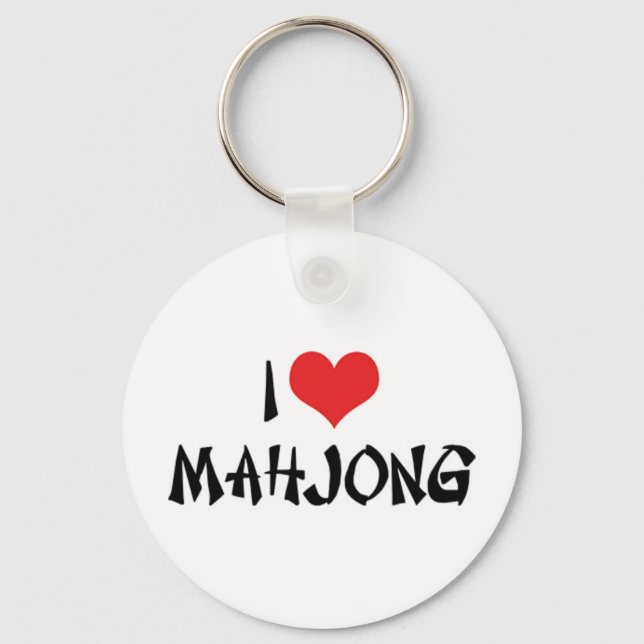 Chaveiro Adoro Heart Mahjong - Mah Jong Lover (Frente)