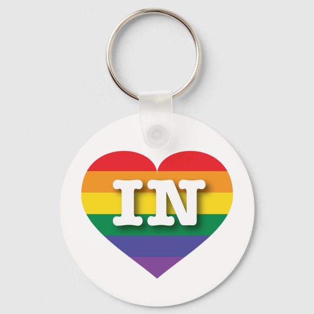 Chaveiro Adoro Indiana Rainbow Heart (Frente)