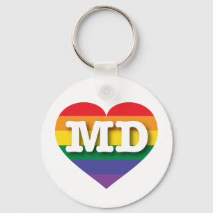 Chaveiro Adoro Maryland Rainbow Heart