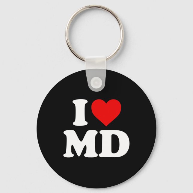 Chaveiro Adoro Md Heart Maryland (Frente)