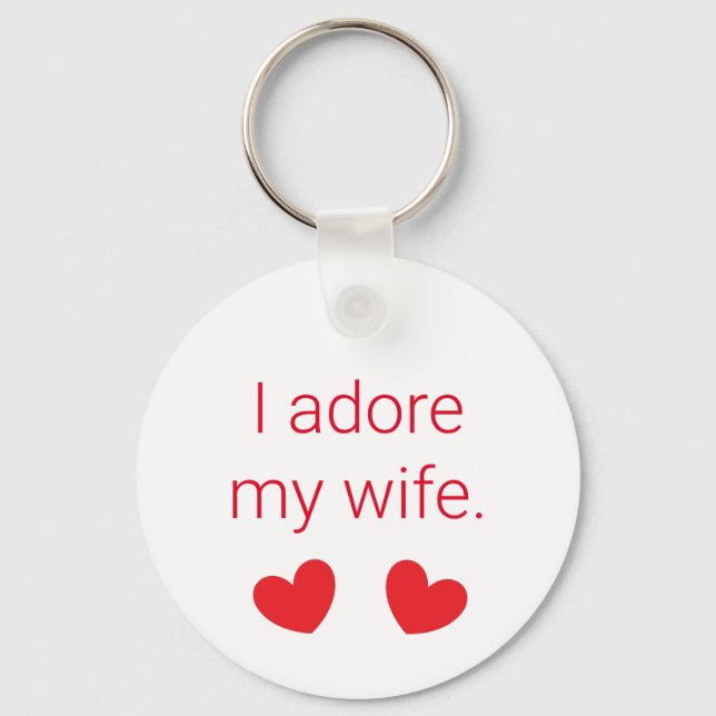 Chaveiro Adoro Minha Esposa (Frente)