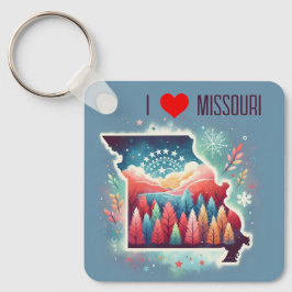 Chaveiro Adoro o inverno do Missouri