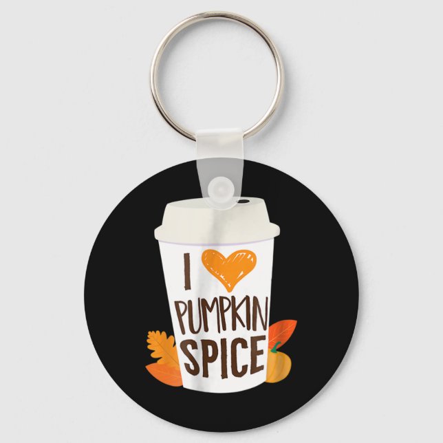 Chaveiro Adoro Pumpkin Spice Café Autumn Fall Season PS (Frente)