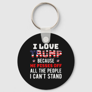 Chaveiro Adoro Trump Porque Ele Irrita As Pessoas Que Eu Po