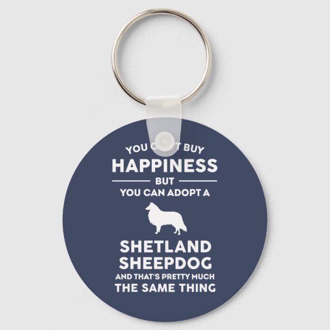 Chaveiro Adotar uma Felicidade de Sheepdog Shetland (Frente)