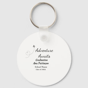 Chaveiro Adventure aguarda a graduação acrescentar nome ano