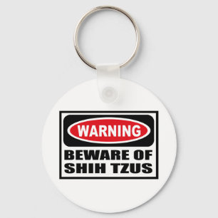 Chaveiro Advertir BEWARE da corrente chave de SHIH TZUS