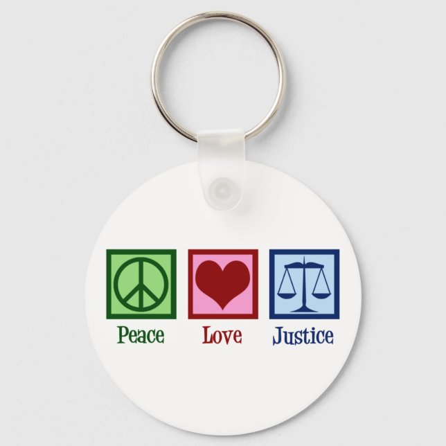 Chaveiro Advogado de Justiça do Peace Love (Frente)